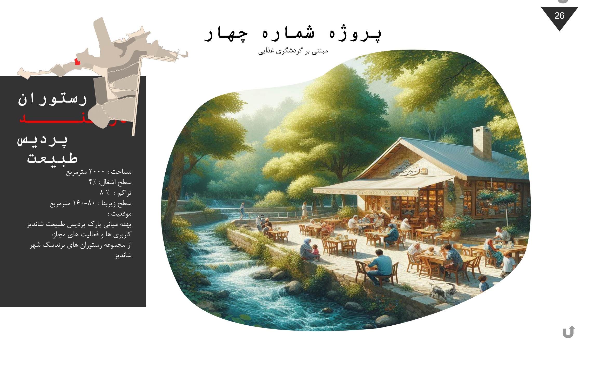 رستوران دربند پارکپردیس طبیعت شاندیز